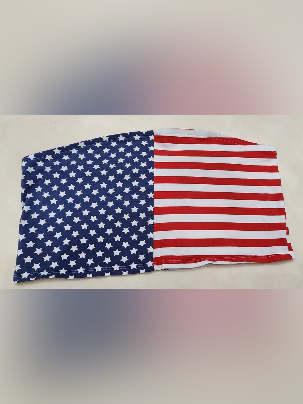 City Streets American Flag Bandeau Tube Top - Red, White, Blue